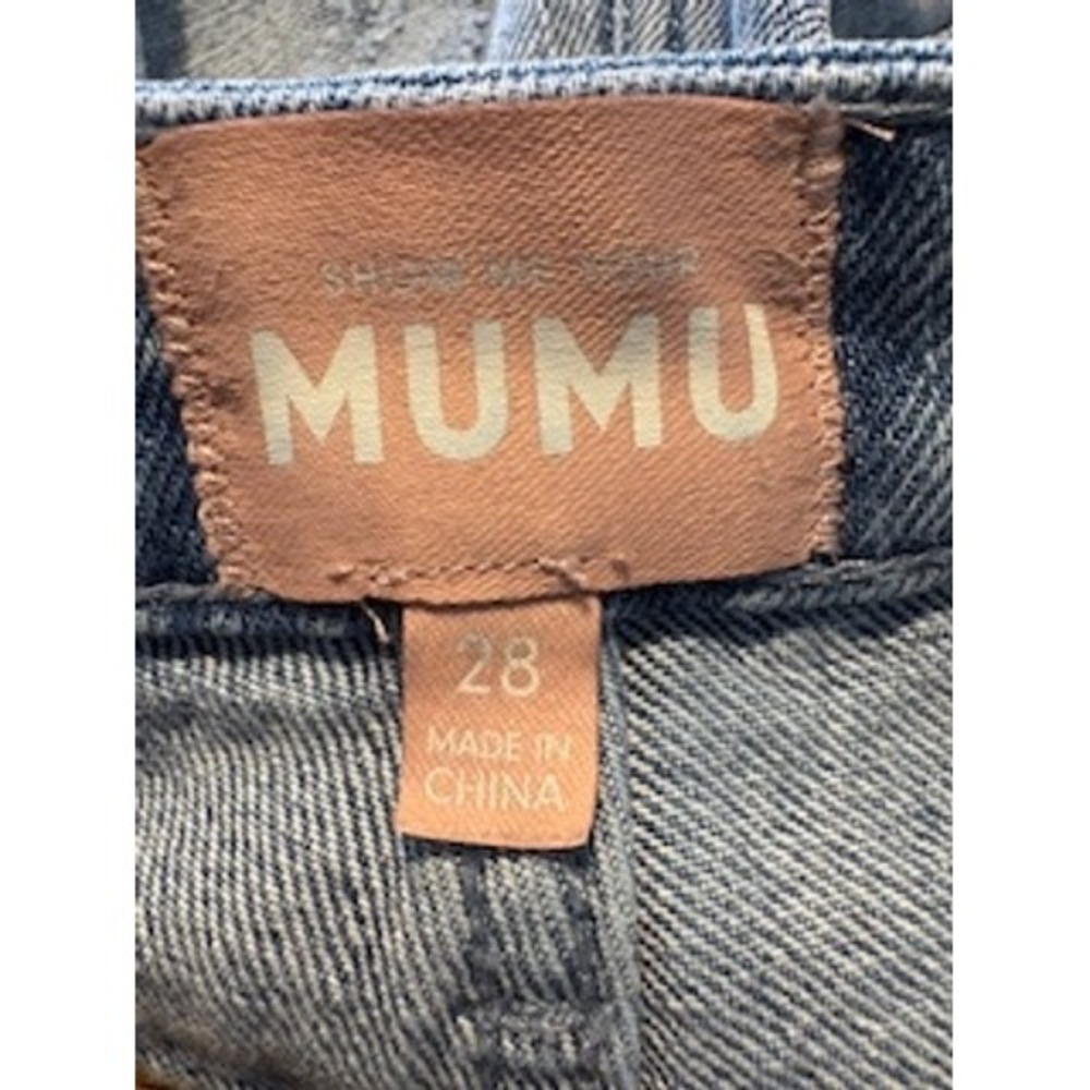 Show Me Your Mumu Arizona High Waisted Shorts Distressed Denim Size 28 Boho - Picture 5 of 6